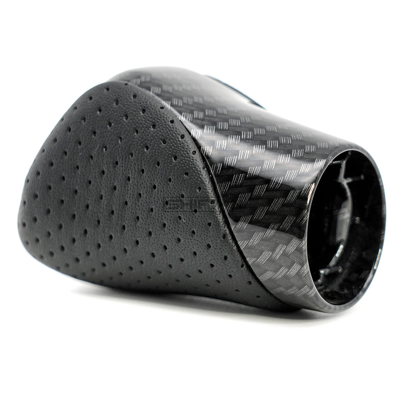 Gear Shift Knob Shifter for Lexus ES GS GX is NX RC RX 200t 300 350 3450h 450hL 350L (Punched Black Leather/Carbon Pattern) Punched Black Leather / Carbon Pattern