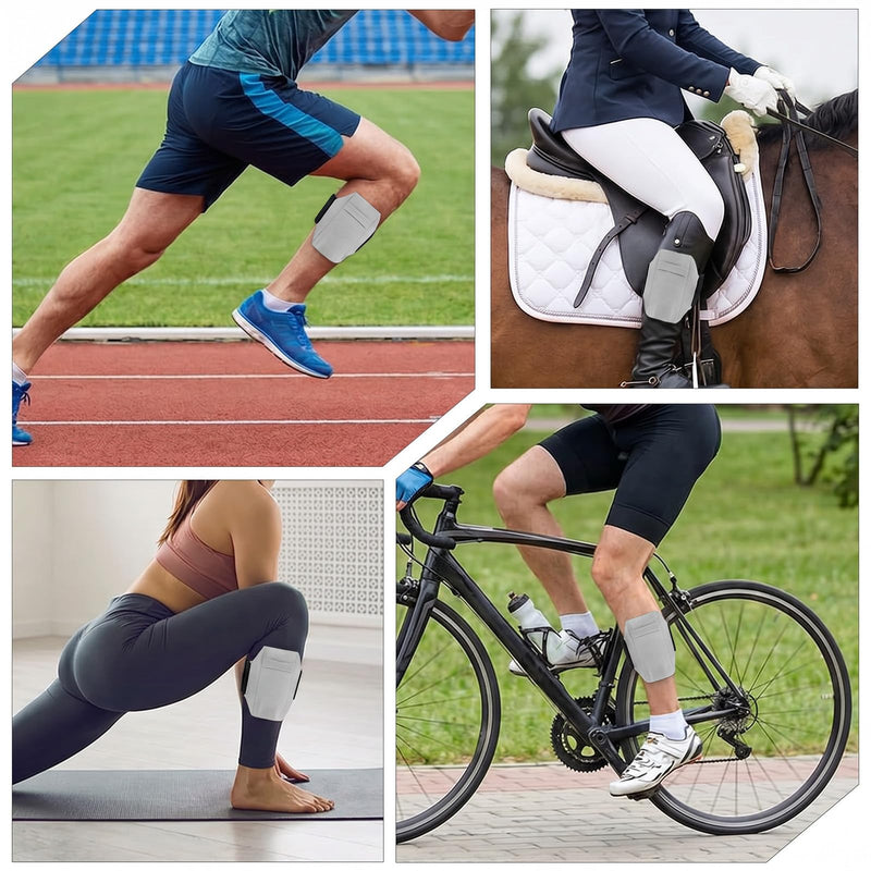 Leg Phone Holder, Thigh Phone Holder, Cellphone Leg Straps, Non Slip Ankle Wallet, Adjustable Smartphone Arm Pouch, Sports Armband for Equestrian, Jogger, Running, Workout, Hiking, Motorcycle (Gray)