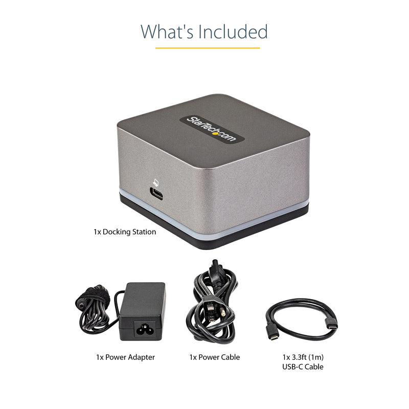 StarTech.com USB C Mini Dock for Chromebooks, iPad Pro, Android Tablets & Smartphones, USB-C Docking Station w/ 4K 30Hz HDMI, 27W Power Delivery Charging, 3-Port USB Hub, Gigabit Ethernet, TAA