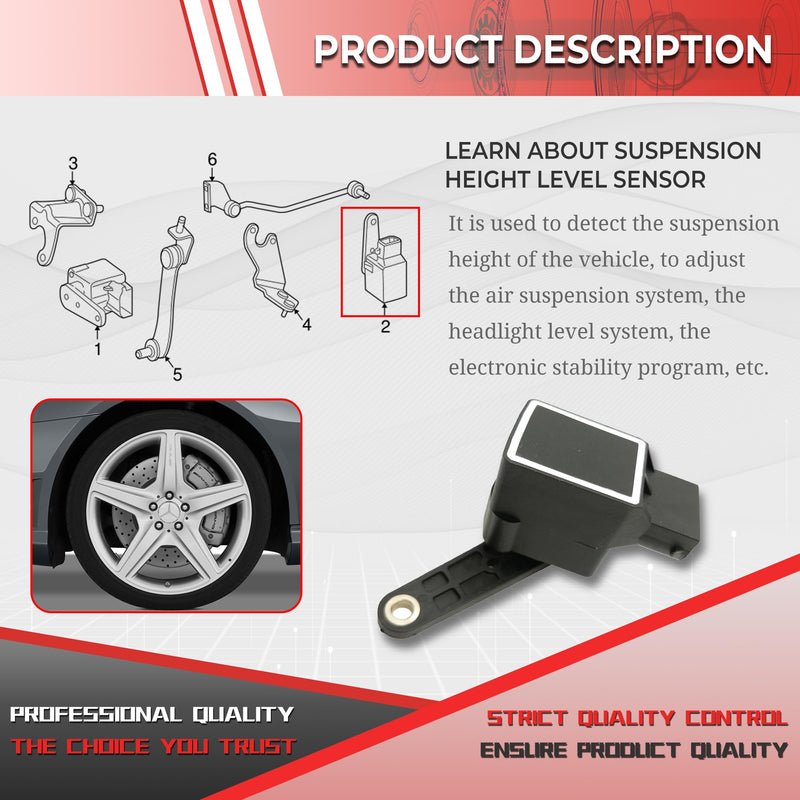 Suspension Height Level Sensor for C230 CL550 CLK500 E320 GL450 ML350 S430 CL65 AMG 010-542-77-17 010 542 77 17 1 Pcs