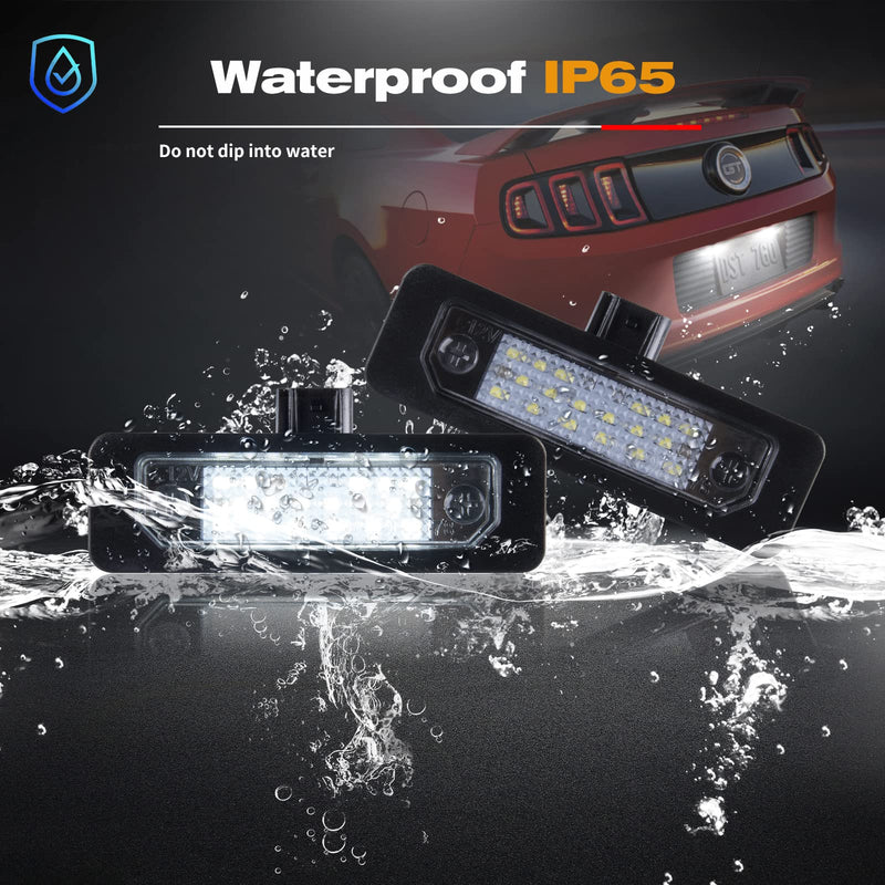Gempro LED License Plate Lights Rear Tag Lamps for 2010-2014 Ford Mustang Fusion Taurus Lincoln MKS MKT 2010-2014 Mustang