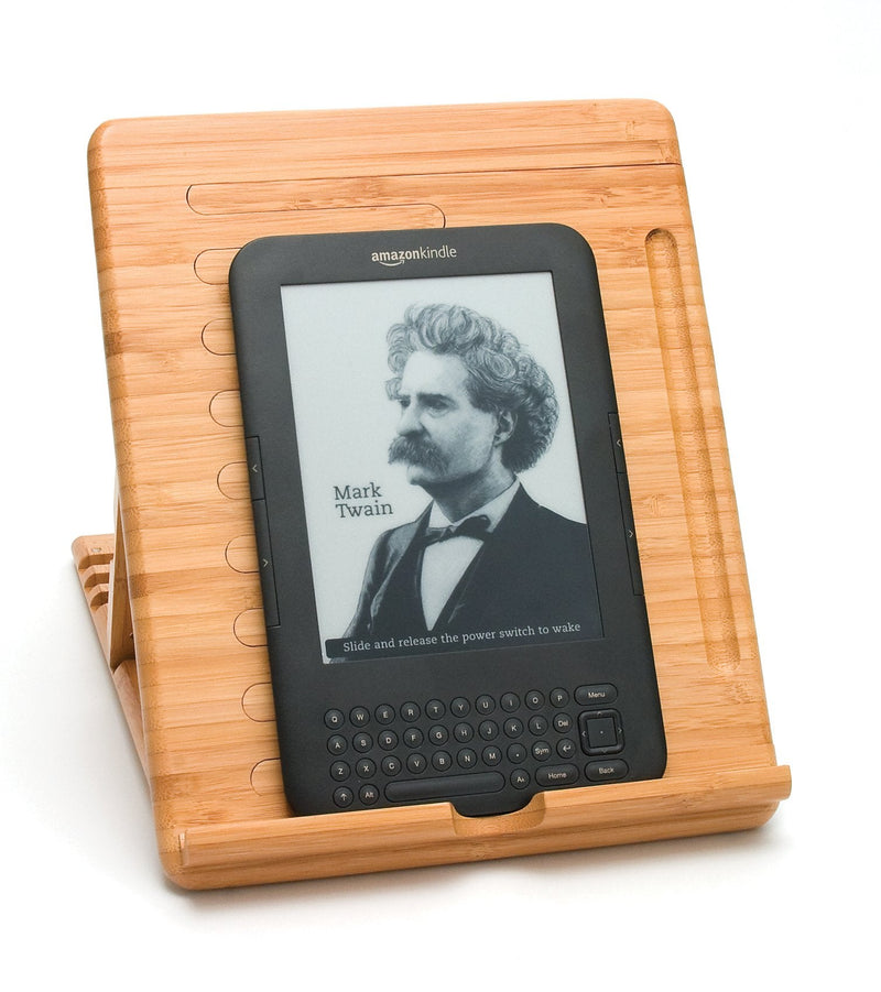 Lipper International 1887 Bamboo Wood Expandable Stand for iPad, Samsung, Nexus, Nintendo Switch, and Other Tablets for iPad/Tablet
