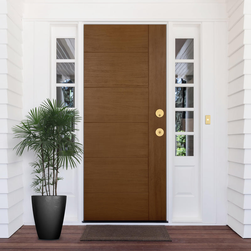Kwikset Uptown Deadbolt Lock, Satin Brass Round Exterior Keyed Front Entry Door, Pick Resistant SmartKey Rekey Security, Single Cylinder Dead Bolt, with Microban Protection 0.5" x 2.63" x 2.63"