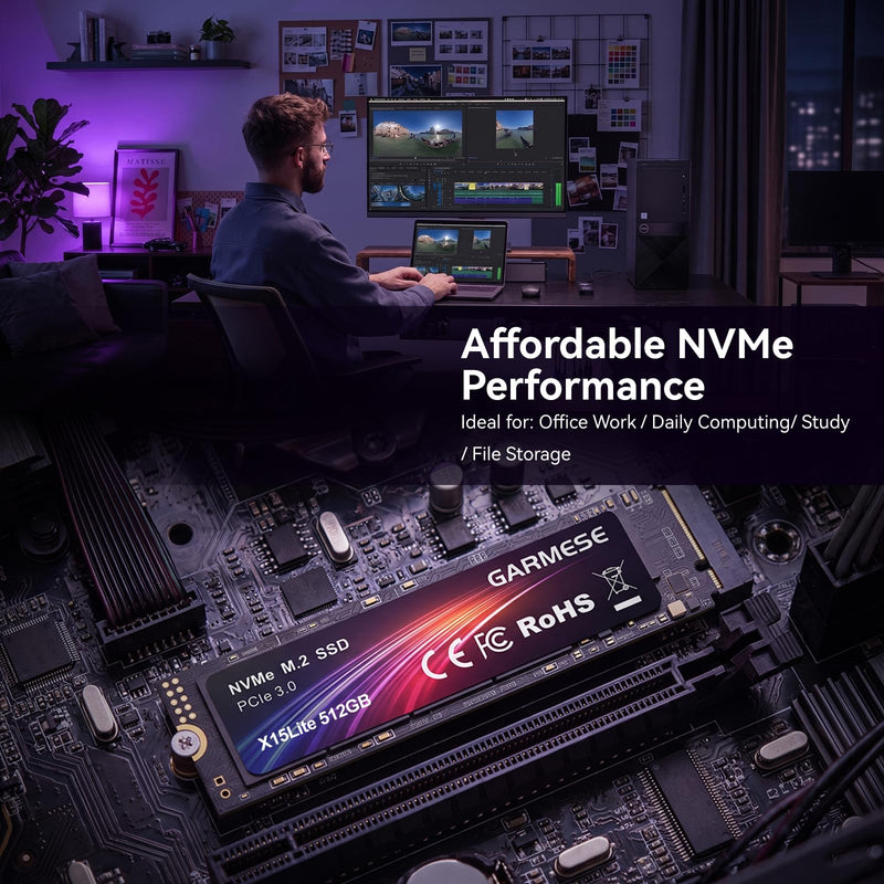 256GB PCIe Gen3x4 NVMe M.2 2280 SSD, Up to 1400MB/s Read | PCIe Gen3 Performance, Reliable 3D TLC NAND, M.2 2280 NVMe Design, Fast Boot & Load Times, 256GB Storage Capacity Black Lava Red