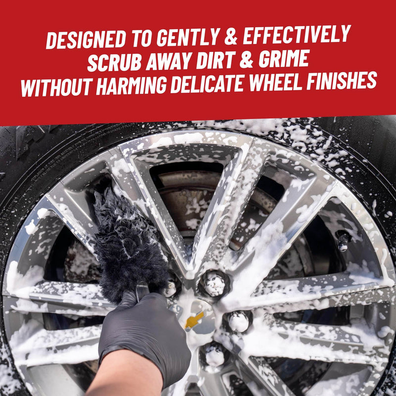 Chemical Guys Gerbil Wheel and Rim Brush, Safe for Exhaust, Tires, Rims, Engine Bays, & More 1 Count (Pack of 1)