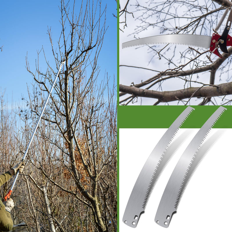 Yaocom 10 Pcs 12 Inch Pole Saw Blade Tree Pruner Replacement Blade Compatible with Corona TP 3841 TP 3811 TP 3714 TP 3712 TP 3702 TP 2712 TP 2612 TP 2512 Pruning Saws Trimmers, 3 Cutting Surface