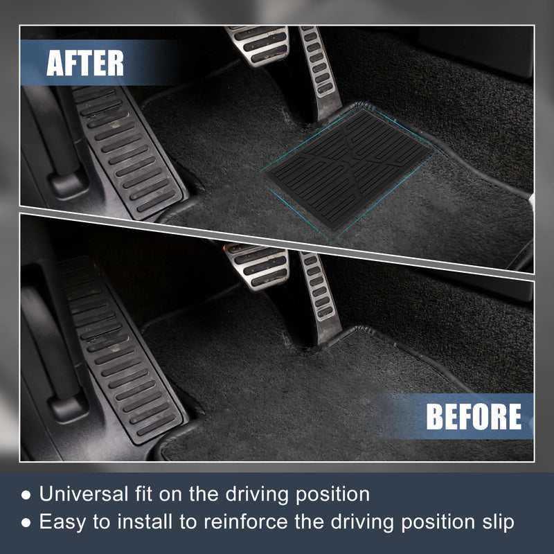 X AUTOHAUX Universal Car Vehicles Trucks Floor Carpet Mat Patch Heel Scuff Plate Foot Rest Pedal Pad