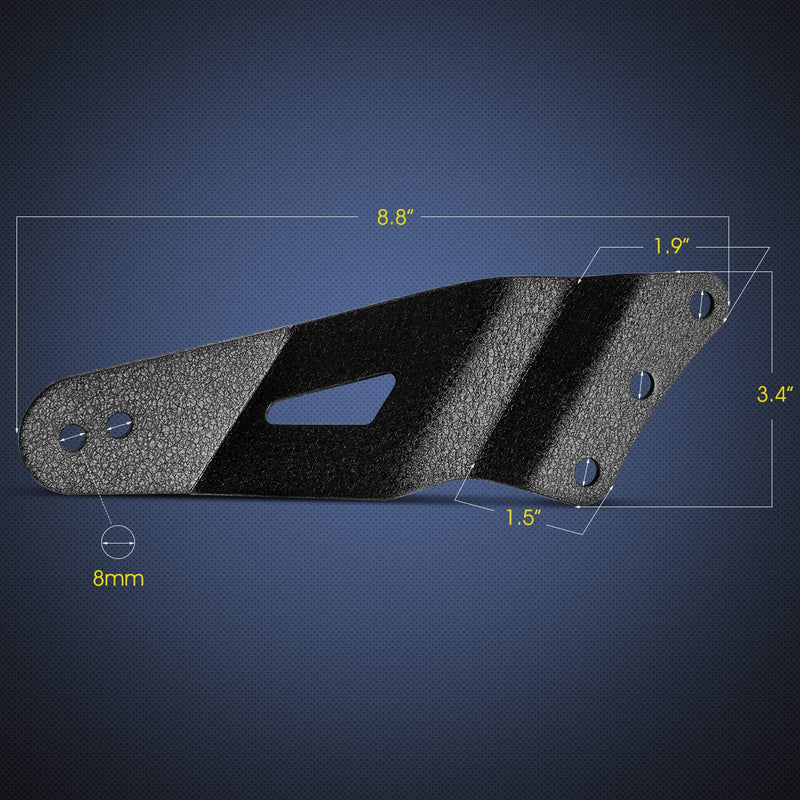 Nilight 90031B 2PCS 52” Curved LED Light Bar Bracket at Upper Windshield Roof Cab for 99-06 Chevy Silverado Suburban Avalanche Tahoe & GMC Yukon Sierra Chevy 1999-2006 /52" Light Bracket