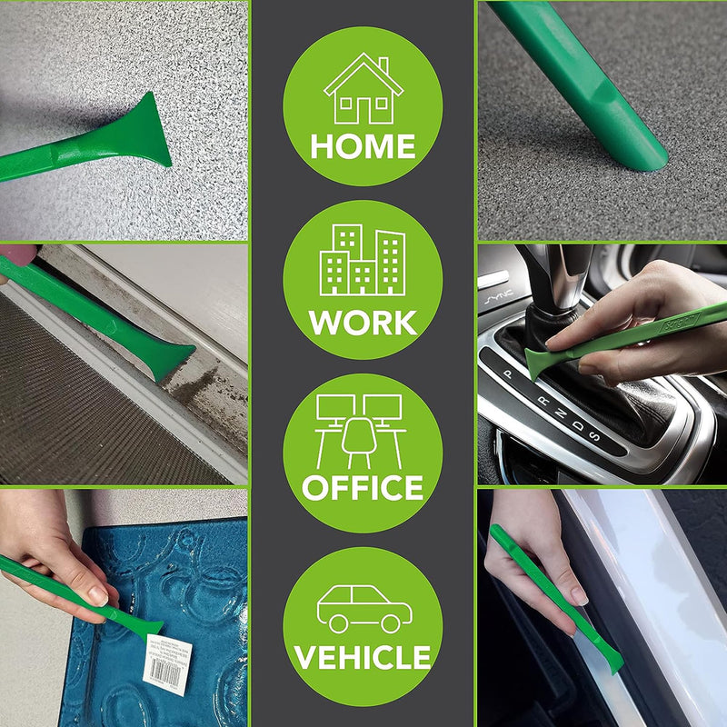 Scrigit Scraper Wide Blade No-Scratch Plastic Scraper Tool, 6 Pack - The Handy Multi-Use Scraping Tool for Removing Food, Labels, Stickers, Paint, Grease -Easy to Hold, Reaches Tight Spaces & Crevices