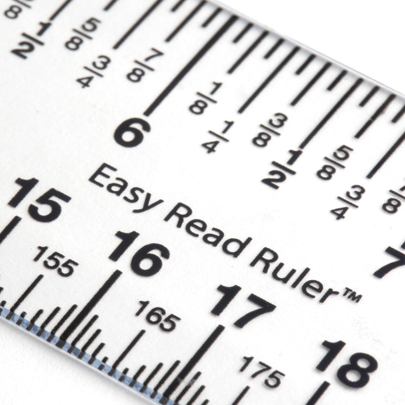 12 Inch Easy Read Ruler, Clear Flexible, Bendable, Shatterproof, Ruler (12 Pack) 12 inch (12 Count)