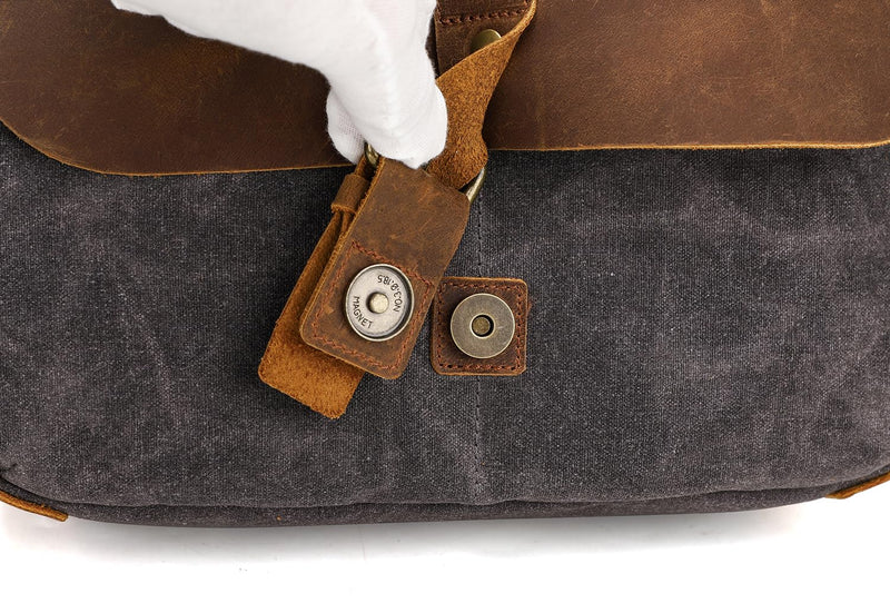 Camera Bag, SLR DSLR Waterproof Canvas Camera Case, Vintage Padded Shoulder Bag for Women and Men (Army Green) Army Green