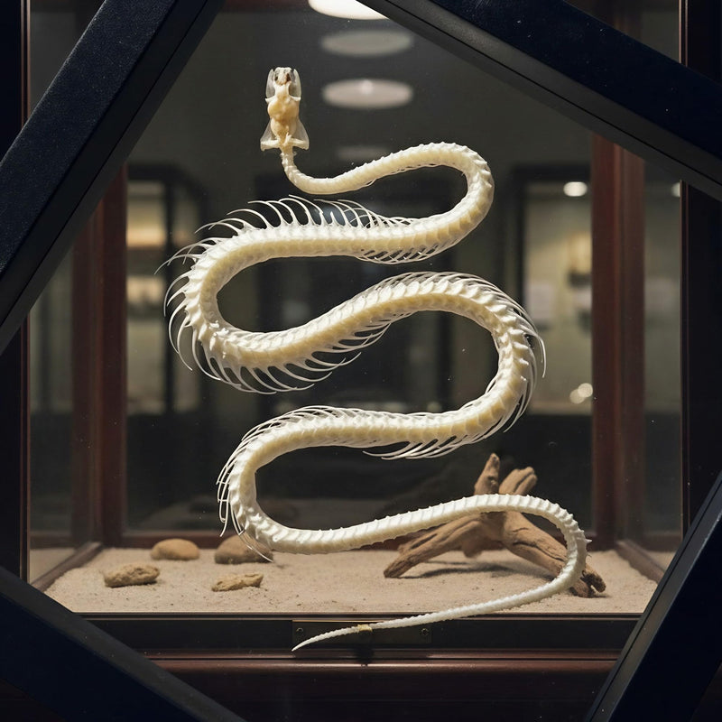 Taxidermy Real Animals Skull Decor - Model Animals Bones Specimen,Taxidermy Supplies for Science Education,Collection (Snake Skeleton) Snake Skeleton
