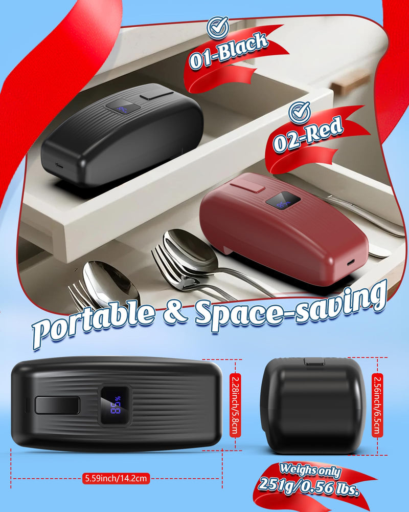 HuiJuKeJi LED Automatic Can Opener, Hands-Free One-Touch Operation Electric Can Opener, Auto-Stop Smooth Edge Safety & USB Rechargeable for Seniors Arthritis Effortless Opening Kitchen Gadget Gift