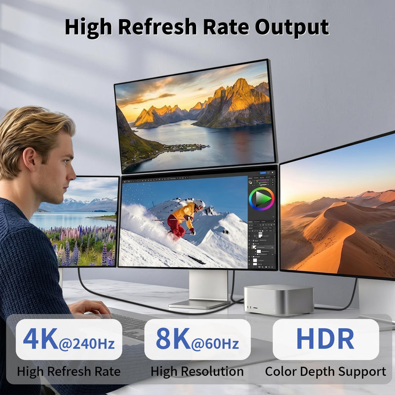 Thunderbolt 5 Cable 6FT/2M, 240W Long USBC to USBC Cable Charging,80Gbps Data Transfer,Up to 120Gbps Bandwidth, 8K/4K Displays Compatible Thunderbolt 4, SSD, MacBook M4 Pro/Max, iPhone 17/16 and More