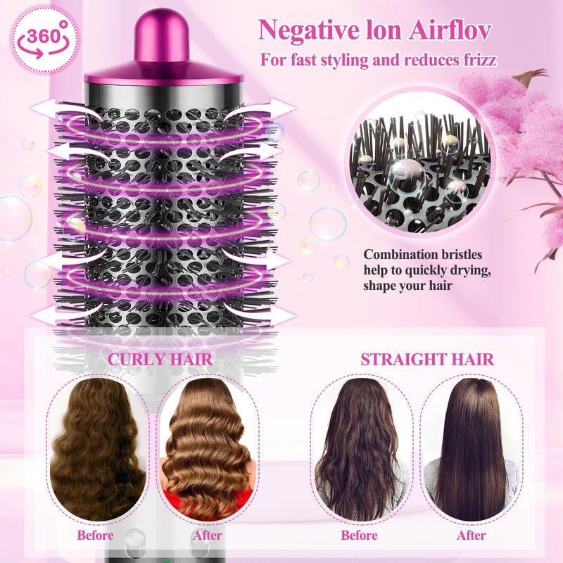 Upgraded Large Round Volumizing Brush Attachment and Large Round Volumizing Brush Compatible with Dyson Airwrap HS01 HS02 HS05 HS08
