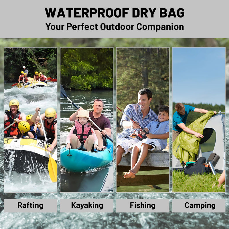 Waterproof Dry Bag,Roll Top Waterproof Backpack 2L/5L/10L/20L/30L/40L Floating Lightweight Bags for Kayaking, Boating, Fishing, Swimming Camping Turtle-C 20L