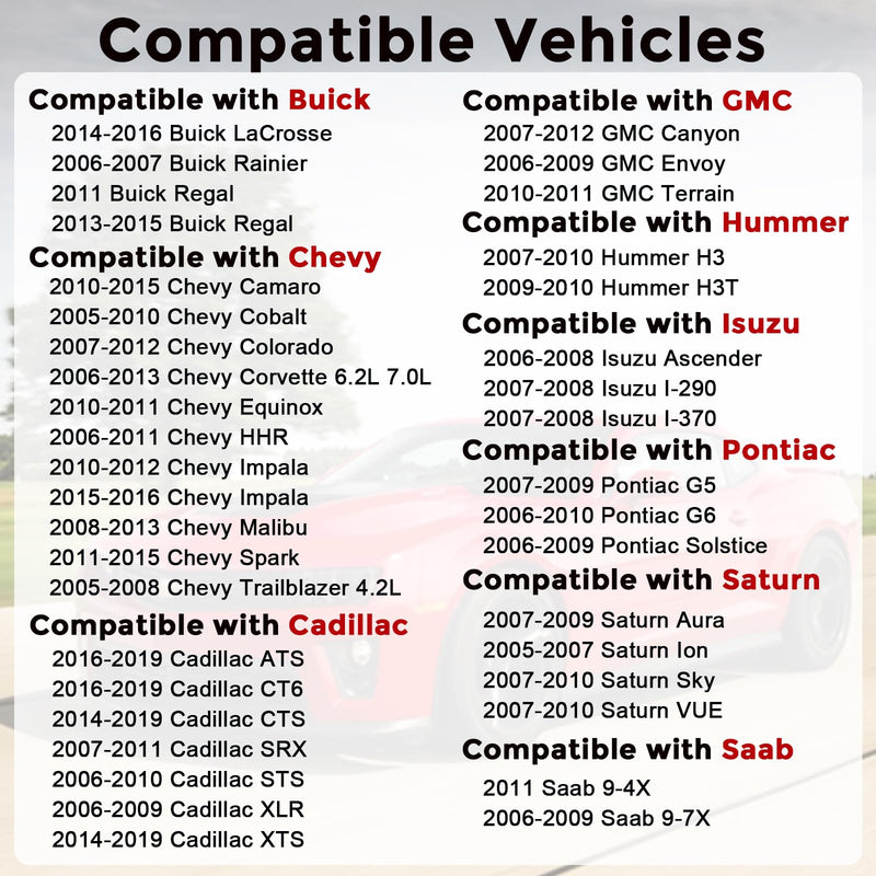 Mass Air Flow Sensor MAF Sensor Compatible with Buick Lacrosse Regal Cadillac ATS CT6 CTS SRX Chevy Camaro Colorado Equinox Impala GMC Canyon Envoy Replacement for 15865791 213-4222