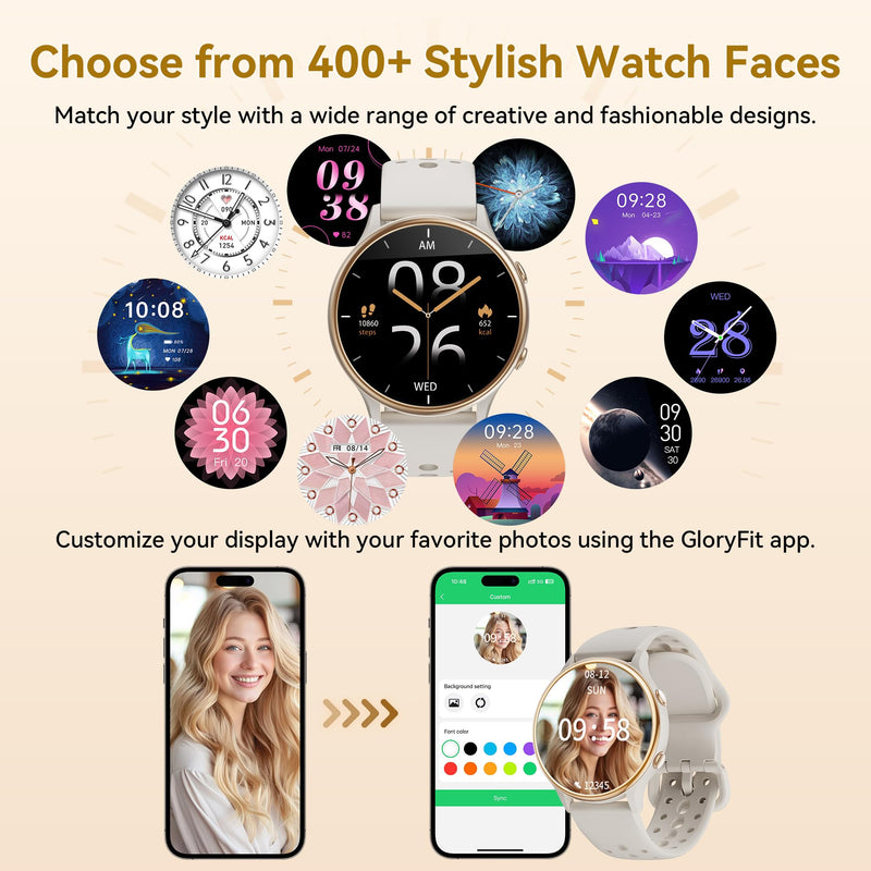 ICOMTOFIT Smart Watches for Women, Fitness Tracker with Heart Rate & SpO2 Monitor, IP67 Waterproof Activity Tracker for Men & Women, Smart Watch for iPhone & Android Gray