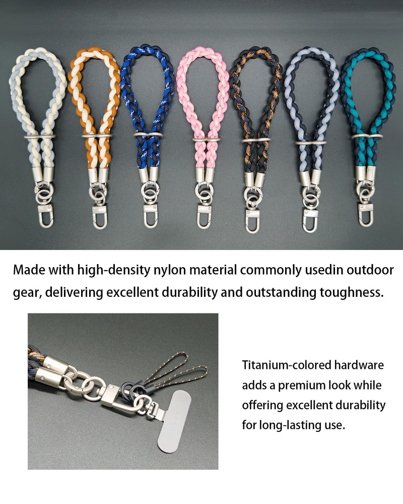 Phone Wrist Strap, Adjustable Cell Phone Lanyard Strap | Charm Wrist Lanyard for Women and Men, for Phone Case, Anti Theft Phone Strap for Daily Use and Loss Prevention Off-white Gray