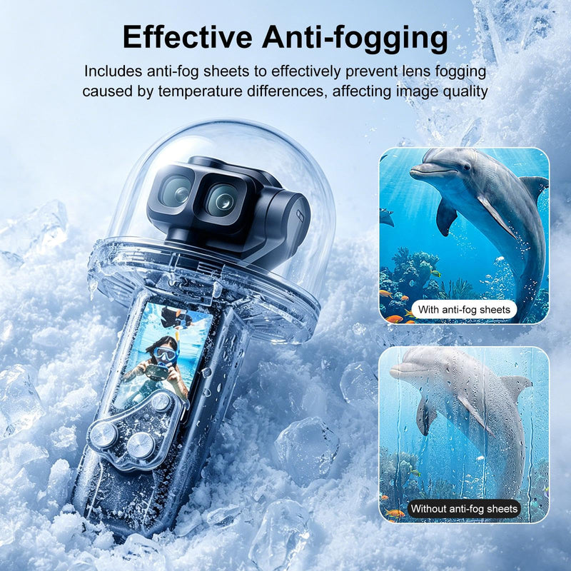 PULUZ Waterproof Diving Case for DJI Osmo Pocket 4P, 50M/164FT Underwater Protective Shell Cover Accessory for Osmo Pocket 4P Action Camera