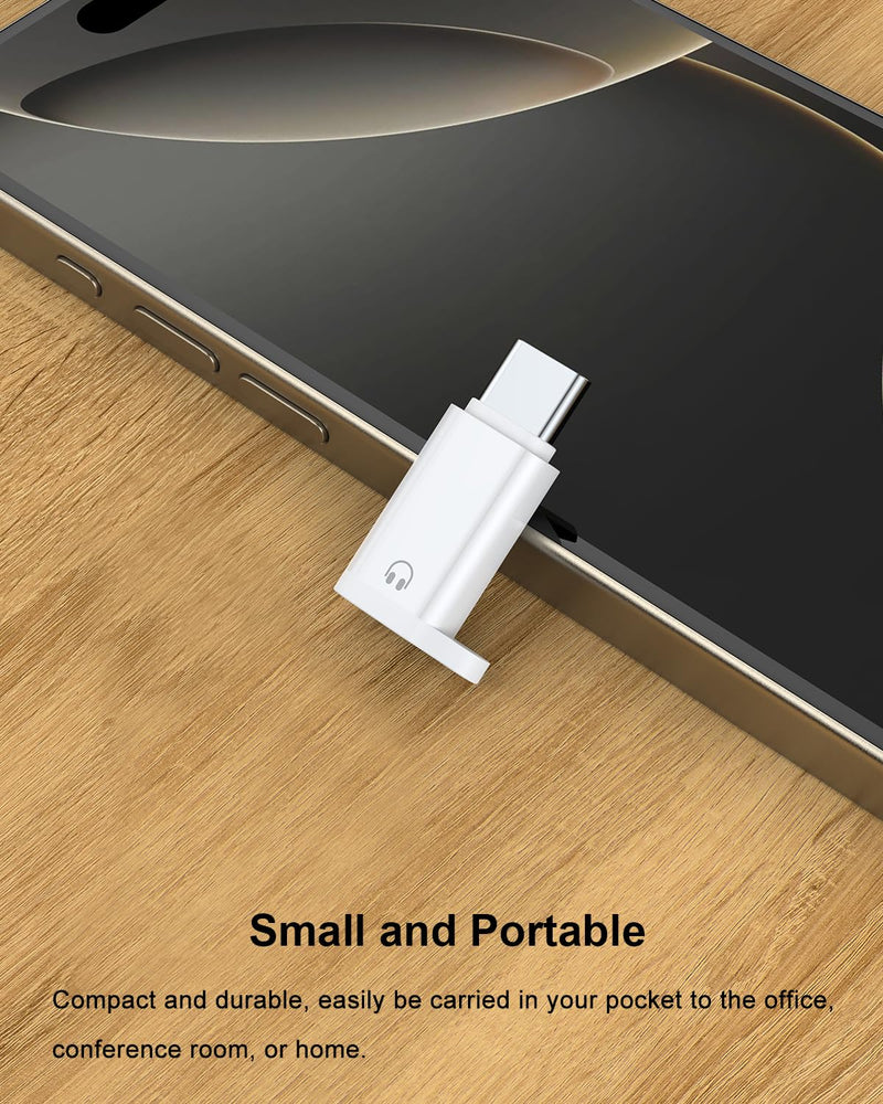 AreMe Headphone Adapter for iPhone Lightning to USB C Audio Adapter | USB-C Male to Lightning Female Earbuds Converter, Support Line Control & Calls, Not for Charging/Data Transfer