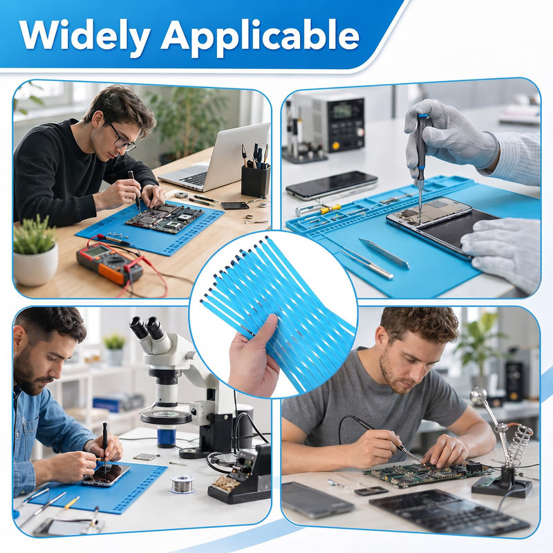 20PCS Laptop Double Sided Adhesive Screen Repair Tape | Blue Pull Tab Stretch Tapes Easy Stretch Adhesive Strips for Tablets Mobile Phones Laptop Lcd LED Screen Display Replacement