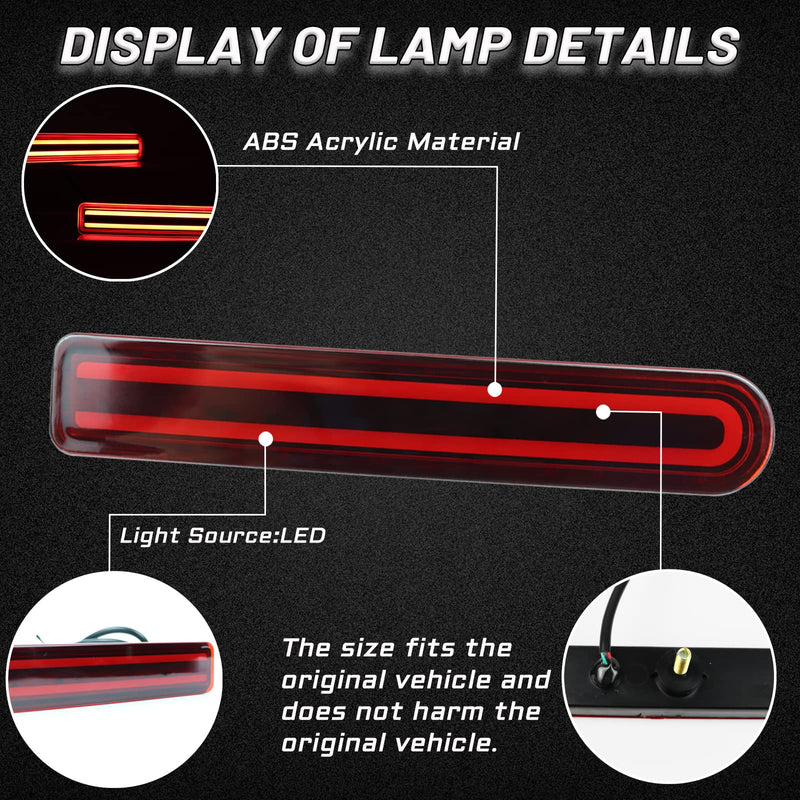 DRL Red Lens LED Rear Fog Daytime Running Lamp Dynamic Sequential LED Turn Signal Light Function Compatible with Toyota FJ Cruiser 2007-2022 Accessories REAR Bumper B