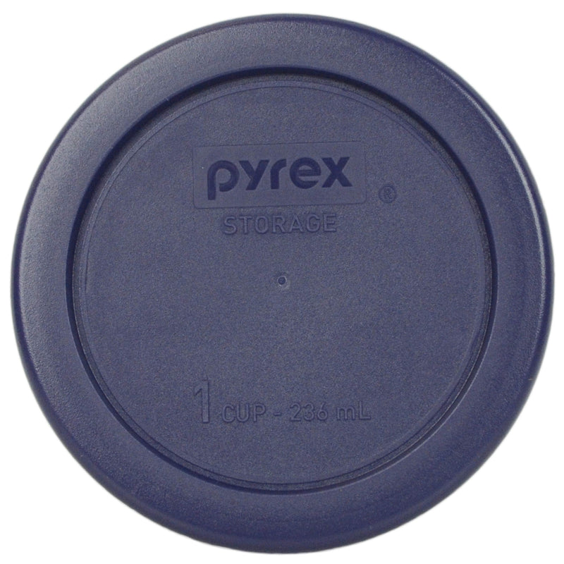 Pyrex (4) 7200-PC 2-Cup & (4) 7201-PC 4-Cup & (4) 7202-PC 1-Cup Blue Food Storage Lids - Made in the USA