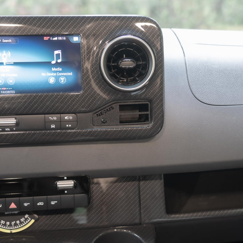 NEXUS Smartphone Cubby Adapter for VS30 Mercedes-Benz Sprinter Van or conversions - Winnebago Revel, Storyteller Overland or Jayco Terrain Cell Phone Mount Passenger's Side