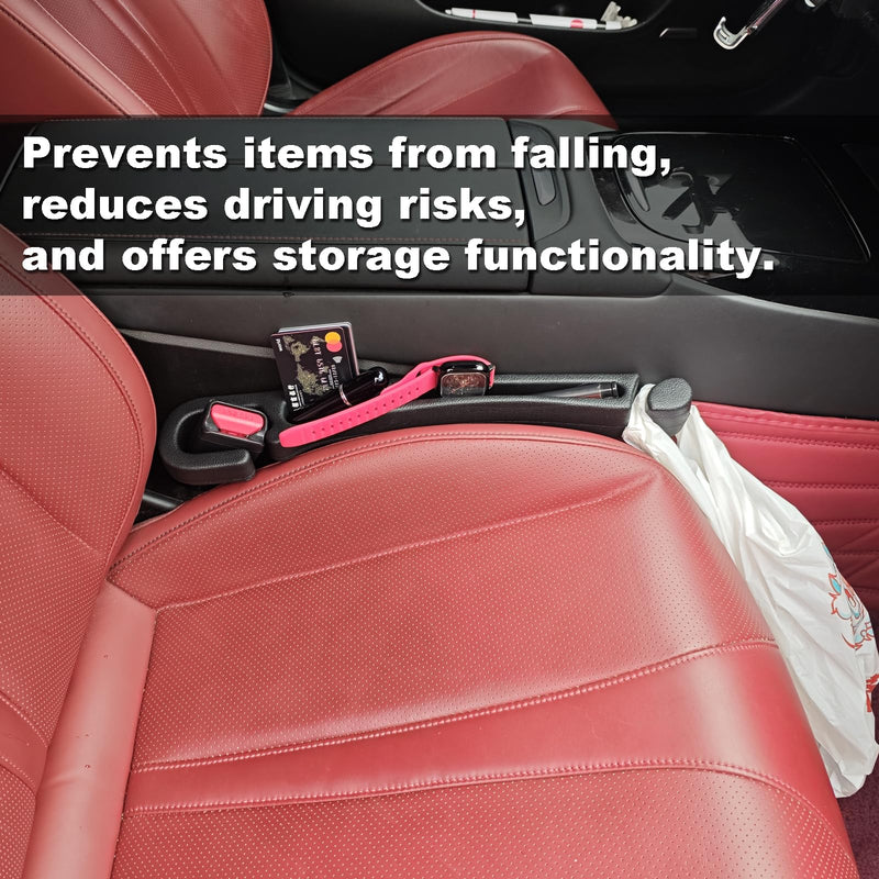 Universal Car Seat Gap Filler with Organizer Hook & Emergency Glass Breaker Prevent Small Items & Tools from Falling Ultimate Seat Side Gap Stopper for All Vehicles, Trucks & SUVs
