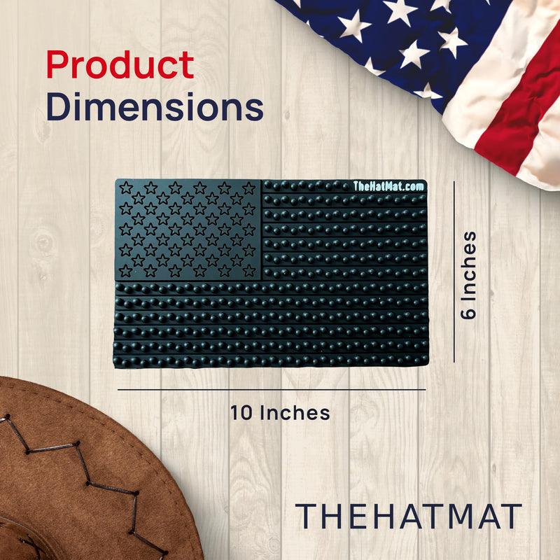 Extra-Large Nonslip Dashboard Car Hat Holder Mat, Ideal Hat Holder for Truck Cowboy Hat Holder for Truck, Hat Holder for Car, Secures Hats and Items on The Road (No Quarter) No Quarter