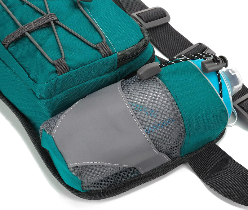 Waist Pack with Water Bottle Holder for Running Walking Hiking Fanny Pack Hydration Belt Green