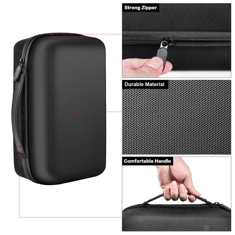 Case for Halo Bolt 58830/57720/ Air 58830/ ACDC Max 55500 mWh/Air + Portable Emergency Power Kit, Storage Holder for Air Nozzles, Extra Accessory, Car Jump Starter, and Charger- Black (Box Only)