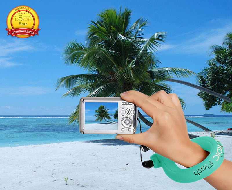 Nordic Flash Camera Floats 2p Turquoise Purple Bundle with Beach Socks 2p S - Black Blue
