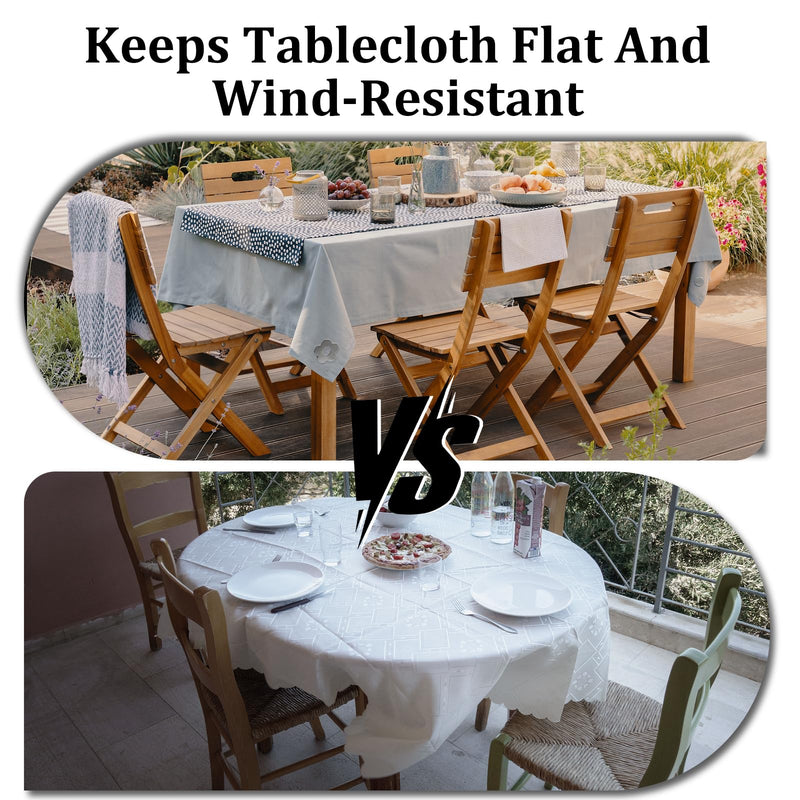 8 Pcs Magnetic Weights for Tablecloths, Stainless Steel Pendants Flower Shaped Windproof Magnetic Weights for Outdoor Curtains, Outdoor Tablecloths