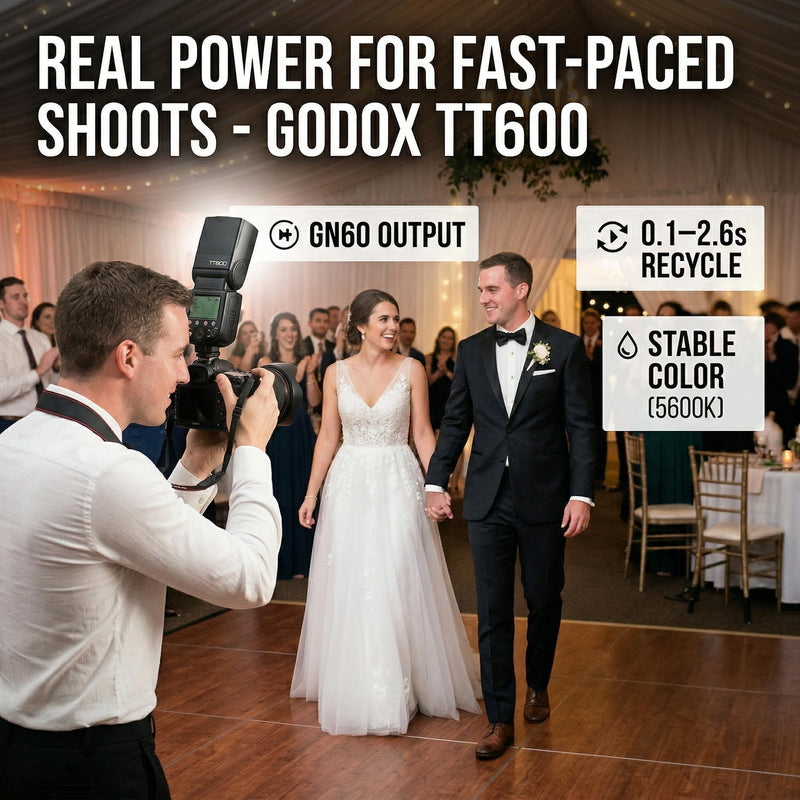 Godox TT600 Camera Speedlite Flash Built-in 2.4G Wireless Trigger System | GN60, 2.4G Wireless X System, Compatible For Canon Nikon Pentax Olympus Fuji, Creative Lighting for DSLR Cameras