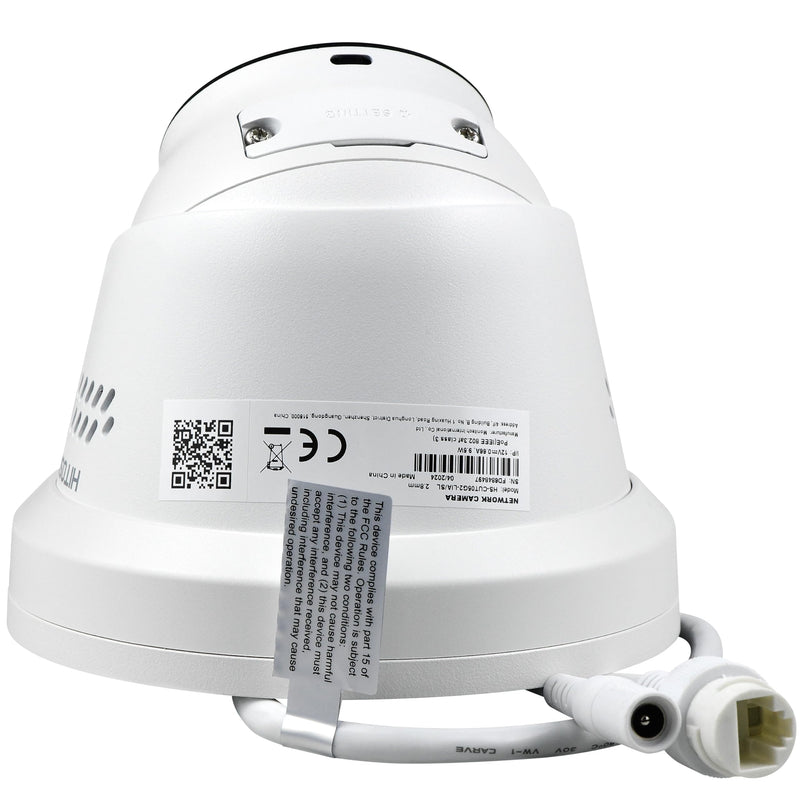 5MP Outdoor PoE IP Turret Camera, Sound & Light Alarm, Active Deterrence, Smart Color Night Vision (98ft), 2-Way Audio, AI Human/Vehicle Detection, Full Metal IP67, 115°Wide Angle, 120dB WDR White - 5MP Active Deterrence