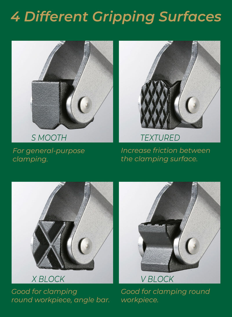 Clamp with T-Handle, Deep Throat Welding and Fabricating, Multi-Purpose Lever Clamp, Cantilever Arm Clamps For Secure Hold, 2" Opening Capacity, 2 Pack 2"