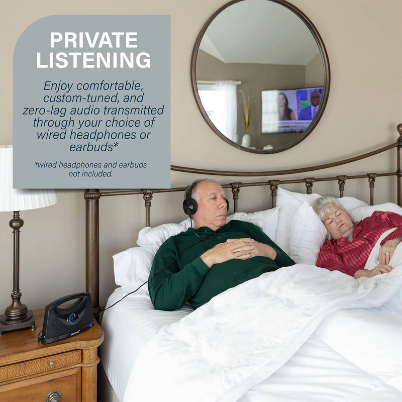 Extra Speaker Receiver Only Wireless TV Speaker System – TRANSMITTING Base and Audio Cables NOT Included – Pairs with BT-200 for Use of Multiple Speakers Around The House