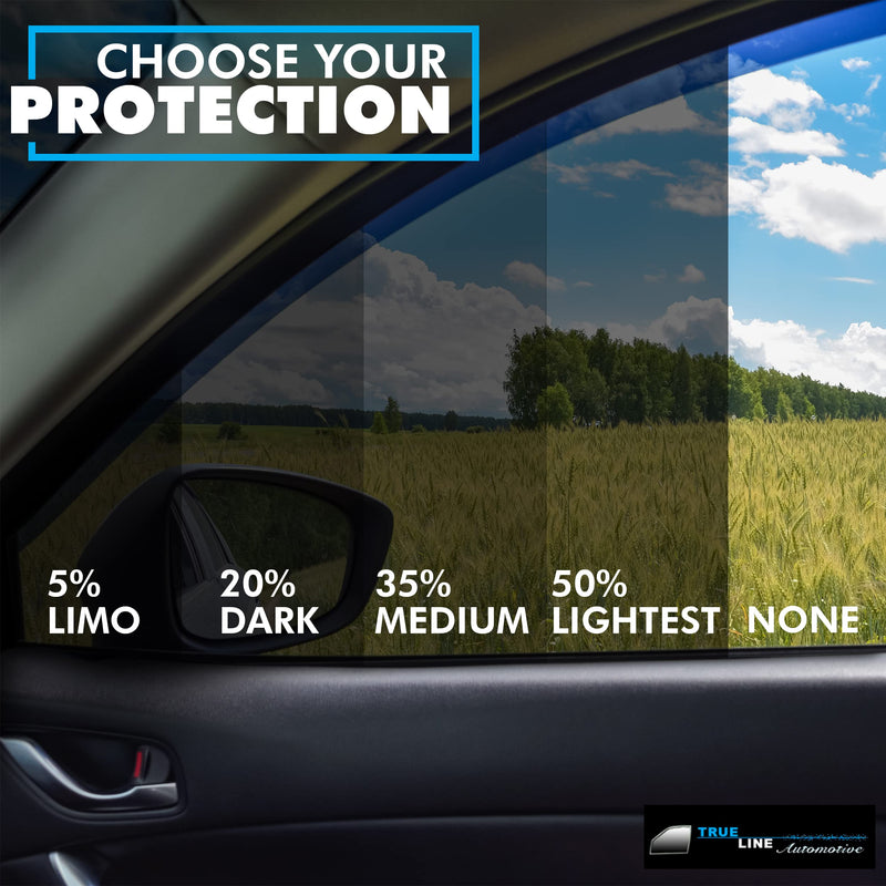 TRUE LINE Automotive Nano Ceramic Window Tint Film Roll 99% UV Rejection IRR80 (5% 38'' Wide 10' Long) 5% 38'' Wide 10' Long