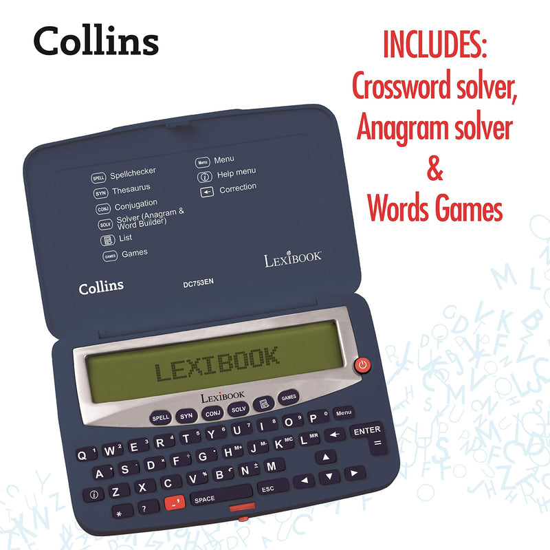  [AUSTRALIA] - LEXiBOOK - Collins Electronic Pocket Spellchecker with Battery, Blue/White, DC753EN