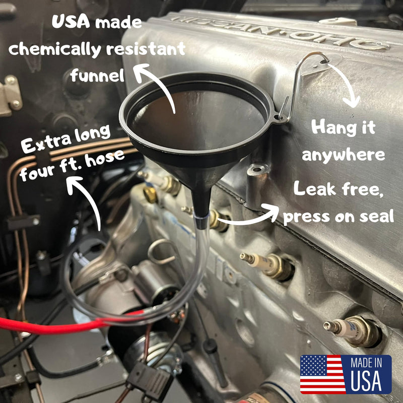 Transmission Funnel with 4 Foot Clear Tubing - Perfect for Hard to Reach Places, No More Mess