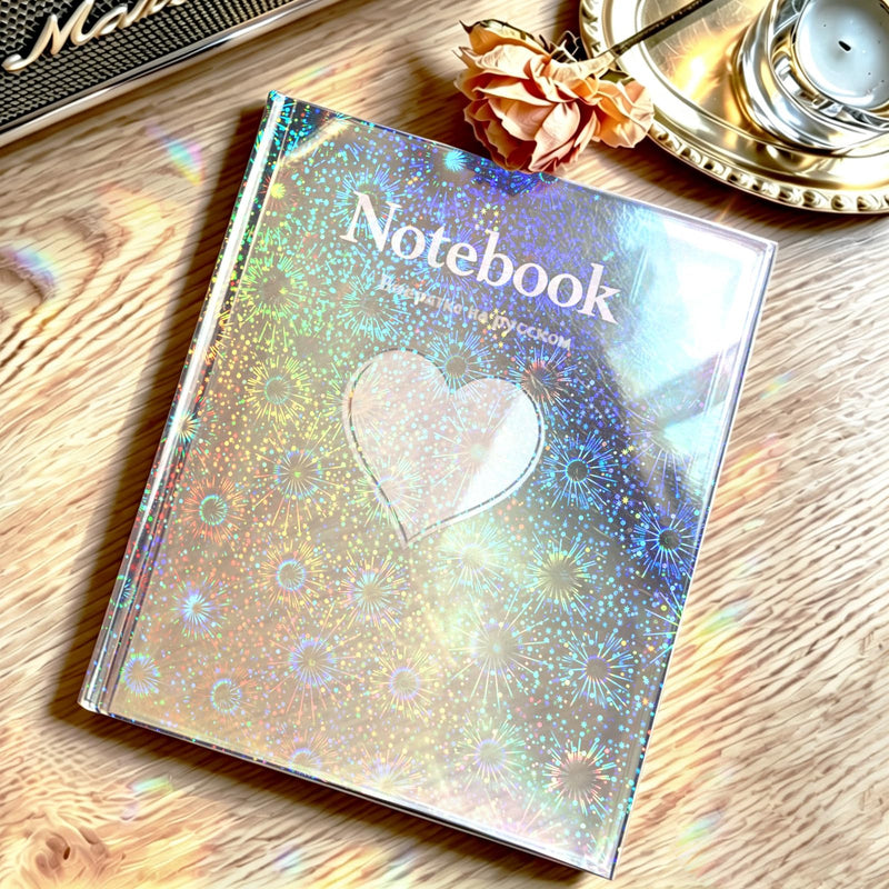 Fireworks Pattern Holographic Sticker Paper Self Adhesive Holographic Window Film Iridescent Clear Contact Paper Transparent Glitter Laminate Sheets Vinyl Film for Book Card DIY Pictures