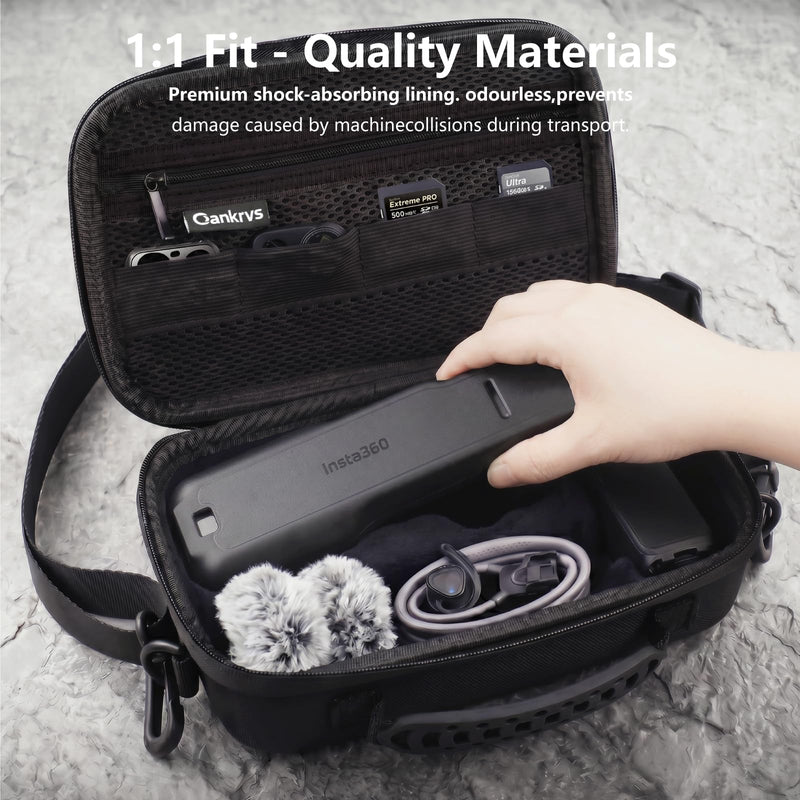 Luna Ultra Carrying Case, Shoulder Bag for Insta360 Luna Ultra Creator Bundle, Compatible with POV Head Tracker, Includes Removable Shoulder Strap