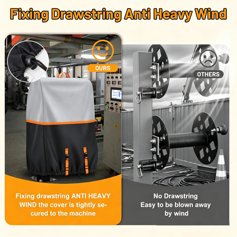 Welding Lead Reel Cover – Double Welding Cable Reel Protective Cover Bag – Fits Reelcraft – Compatible with Welding Trailer & Industrial Truck, Heavy Duty Welding Cable Protector