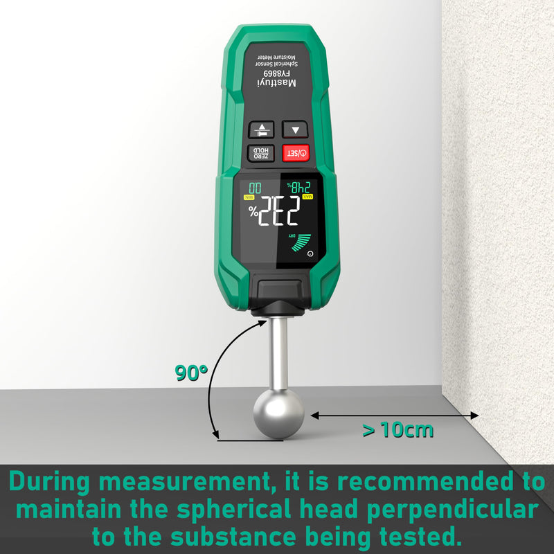 Pinless Wood Moisture Meter,Non-Destructive Depth 5-40mm for Wood & Walls | Digital Moisture Detector Built-in Flashlight for Concrete, Floors Piness