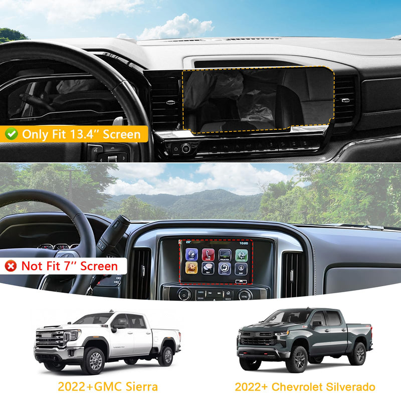 Phone Mount for 2022-2026 Chevrolet Silverado 1500/ GMC Sierra | 1500 2500 3500 HD, Dash Platform Magnetic Phone Mount with 13.4" Touchscreen, 360° Adjustable Magsafe Phone Holder