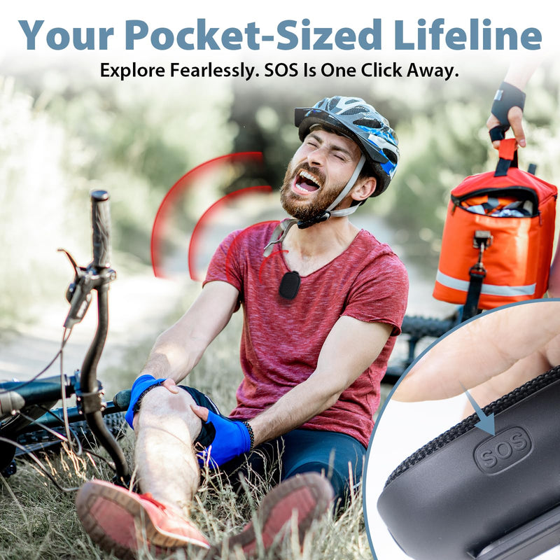 Travel Depot Wearable Bluetooth Speaker with Clip, Mini, Black | Portable Waterproof Wireless Speaker w/Mic for Hands-Free Calls & SOS Safety Feature, Mini Speaker for Outdoor Golf Work Pool