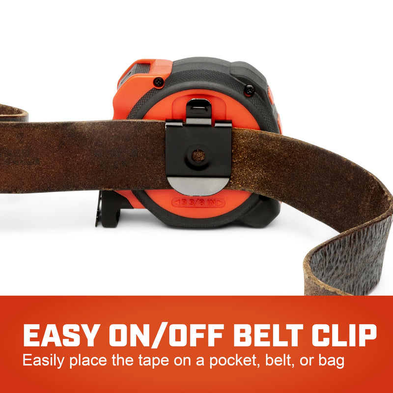 Lufkin 1-3/16 x 25' Command Control Series Black Clad Tape Measure - L1025CB-02 7.6 m