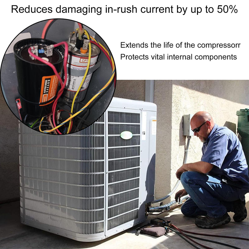 CSR-U1 Compatible with HVAC Hard Start Kit 1 to 3 Ton Units Hard Start Kit | Enhanced Compressor Start Assistance Hedday CSR-U1